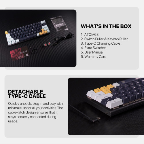 FANTECH MK874V2 ATOM63 MIZU EDITION Mechanical Gaming Keyboard