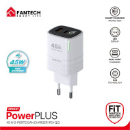 FANTECH PPS451 PowerPLUS 45W 2-Ports GaN Charger (PD+QC)