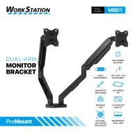 FANTECH MBD1 Dual Arm Monitor Bracket