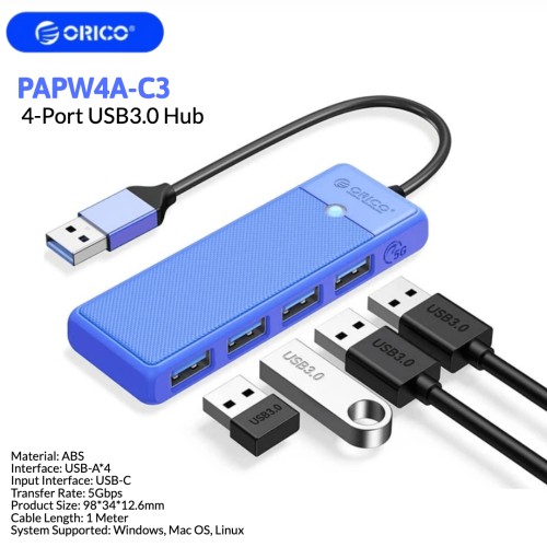 ORICO PAPW4A-C3 PW Series 4-Port USB Type-C HUB 1METER