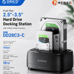 ORICO DD28C3-C Dual-Bay 3.5-Inch Hard Drive Docking Station With Offline Clone Function