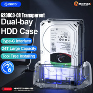 ORICO 6239C3-CR Duel Bay Transparent Hard Drive Docking Station