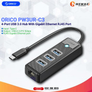 ORICO PW3UR-C3 4-Port USB 3.0 Hub With Gigabit Ethernet RJ45 Port