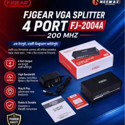 FJGEAR FJ-2004 4 PORT VGA Splitter Switch High Definition Technology