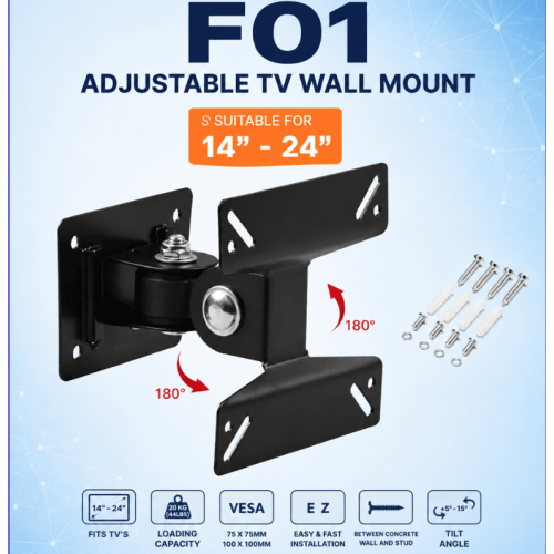 F01 Adjustable 10Kg TV Wall Mount