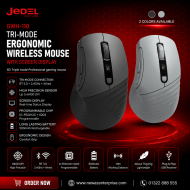 JEDEL GWH-110 Tri-Mode Ergonomic Wireless Mouse With Screen Display
