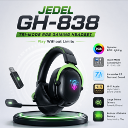 JEDEL GH-838 Tri-Mode RGB Gaming Headset