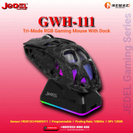JEDEL GWH-111 Tri-Mode Programmable Gaming Mouse With Charging Dock