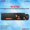 JEDEL WS750 Dual Mode Chocolate Slim Keybaord Mouse Combo