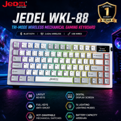 JEDEL WKL-88 Tri-Mode Wireless Mechanical Gaming Keyboard