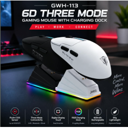 JEDEL GWH-113 Gaming Mouse With Charging Dock