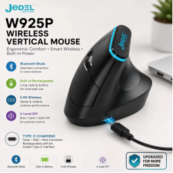 JEDEL W925P Wireless Vertical Ergonomic Mouse