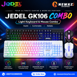 JEDEL GK106 RGB Wired Keyboard And Mouse Combo