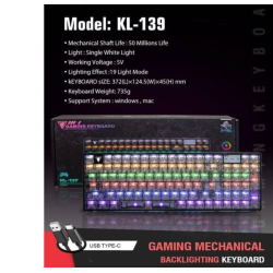 JEDEL KL139 RGB Transperent Mechanical Gaming Keyboard