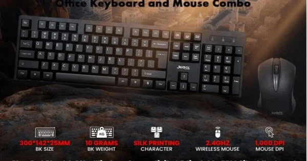 JEDEL WS736 Wirelsss Keyboard And Mouse Combo Price in BD