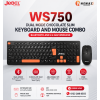 JEDEL WS750 Dual Mode BT And 2.4ghz Chocolate Slim Keyboard Mouse Combo