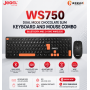 JEDEL WS750 Dual Mode BT And 2.4ghz Chocolate Slim Keyboard Mouse Combo