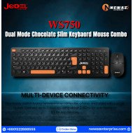 JEDEL WS750 Dual Mode Chocolate Slim Keybaord Mouse Combo