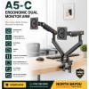 NB North Bayou A5C Ergonomic Dual Monitor Arm