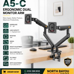 NB North Bayou A5C Ergonomic Dual Monitor Arm
