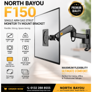 NORTH BAYOU NB F150 Single Arm Gas Strut Monitor & TV Wall Mount Bracket