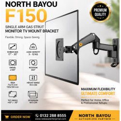 NORTH BAYOU NB F150 Single Arm Gas Strut Monitor & TV Wall Mount Bracket