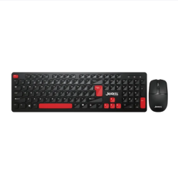 JEDEL WS750 Dual Mode BT And 2.4ghz Chocolate Slim Keyboard Mouse Combo