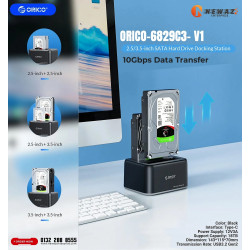 ORICO 6829C3-V1 2.5/3.5 HDD/SSD Dual Bay Dock Station