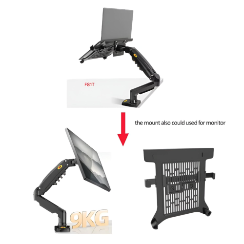 NORTH BAYOU F80-FP Adjustable Laptop Monitor Mount Bracket Stand Holder
