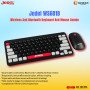 JEDEL WS681B Wireless And Bluetooth Mini Keyboard And Mouse Combo