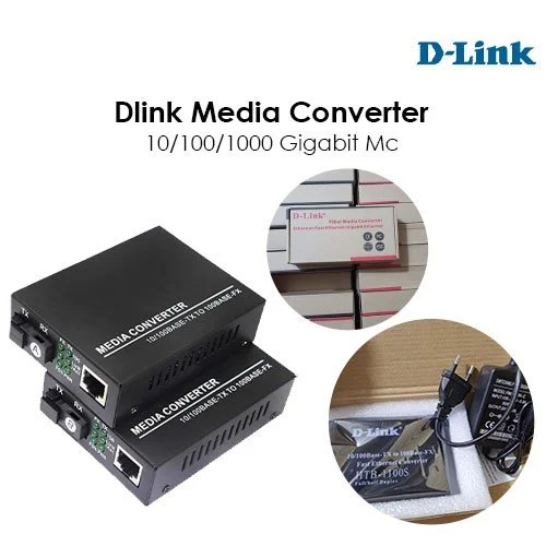 D-Link 10/100/1000 Base-TX To 1000 Base-FX Multimode Media Converter ...