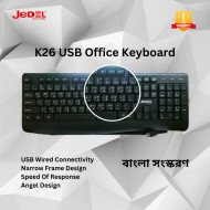 JEDEL K26 USB Office Keyboard With Bangla