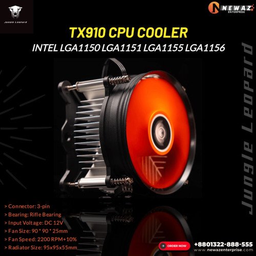 Jungle Leopard TX910 90mm CPU Cooling Radiator PC Computer Fan CPU Air Cooler