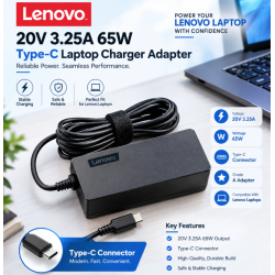 LENOVO 20V 3.25A 65W Type-C Laptop Charger Adapter