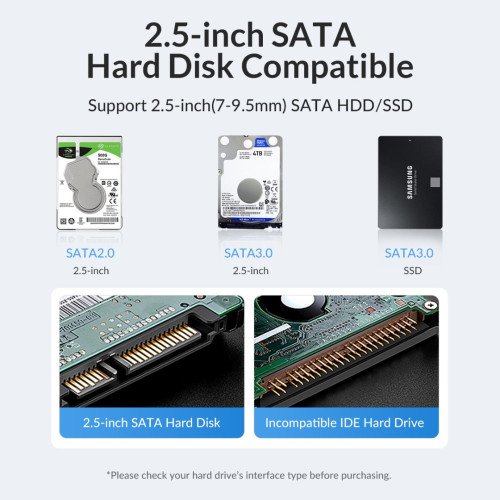 ORICO 25PW1-U3 2.5 inch USB3.0 SSD Enclosure
