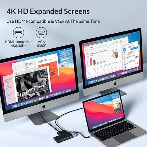 ORICO MDK-10P Type-C 10-in-1 Multifunctional Docking Station