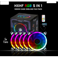 HXHF HF-200 RGB 5 IN 1 120MM CASE COOLING FAN